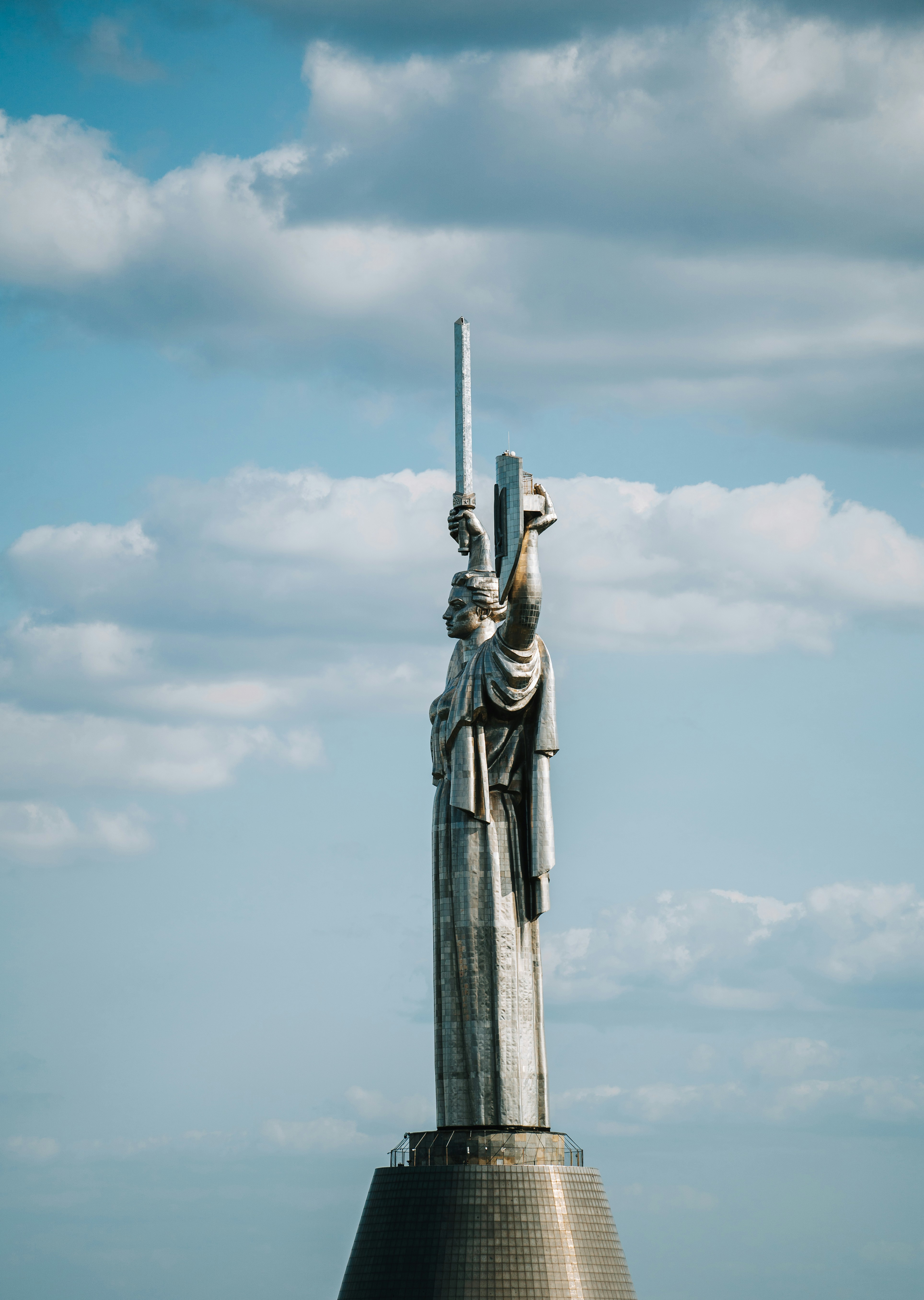 Ukrainian cityscape and flag colors